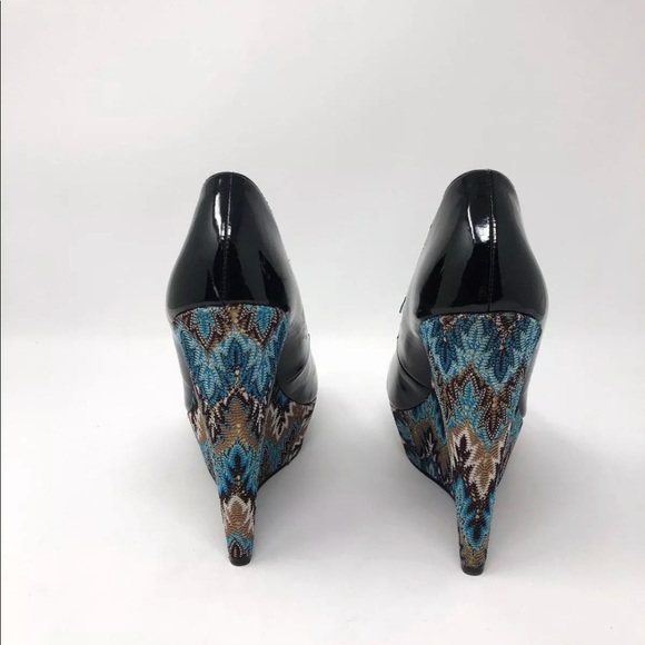 Steve Madden Wedge Heel Platform Print Fabric - Picture 5 of 8